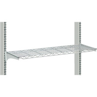 Postes de travail modulaires ergonomiques - Tablettes en fil m&eacute;tallique Distribution Jean Lapalme