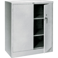 Counter High Cabinets, Steel, 2 Shelves, 42" H x 36" W x 21" D, Grey Distribution Jean Lapalme