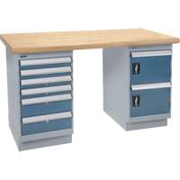 &eacute;tabli, Porte & tiroirs, Cap 2500 lb, 60" la x 36" p, 34" h Distribution Jean Lapalme