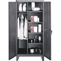 Armoires de rangement/penderies, Acier, 36" la x 24" p x 72" h, Gris Distribution Jean Lapalme