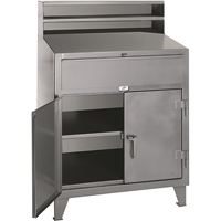 Pupitres d'atelier a/armoire, 36" la x 28" p x 54" h, Gris Distribution Jean Lapalme