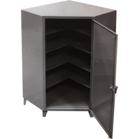Armoires de coin, Acier, 4 Tablettes, 72" h x 48" la x 24" P, Gris Distribution Jean Lapalme