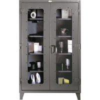 Clearview Cabinets, Steel, 4 Shelves, 60" H x 48" W x 24" D Distribution Jean Lapalme