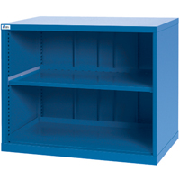 Shelf Cabinets, Steel, 33-1/2" H x 40-1/4" W x 22-1/2" D, Bright blue Distribution Jean Lapalme