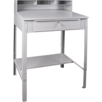 Pupitre d'atelier ouvert, 34-1/2" la x 30" p x 53" h, Gris Distribution Jean Lapalme