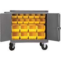 Mobile Workbench Cabinet with Bins, Steel Surface Distribution Jean Lapalme