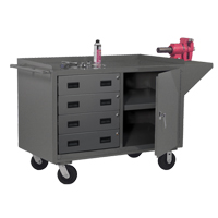 Mobile Workbench Cabinet, Steel Surface Distribution Jean Lapalme