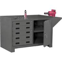 Post de travail fixe, Acier Surface, 60-1/8" la x 24-1/4" p x 36-1/4" h Distribution Jean Lapalme