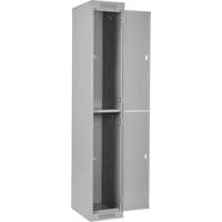 Clean Line Lockers, 2 -tier, Bank of 4, 48" x 18" x 72", Steel, Grey, Rivet (Assembled) Distribution Jean Lapalme