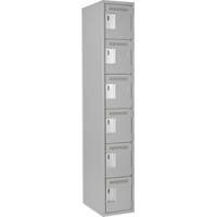 Petits casiers Clean Line, 6 niveaux, 12" x 18" x 72", Acier, Gris, Rivet (assembl&eacute;) Distribution Jean Lapalme