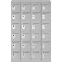 Clean Line Lockerette , 6 -tier, Bank of 4, 48" x 18" x 78", Steel, Grey, Rivet (Assembled) Distribution Jean Lapalme