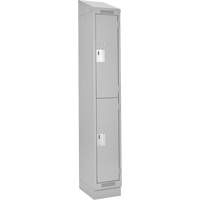 Casiers Clean Line, 2 niveaux, 12" x 18" x 82", Acier, Gris, Rivet (assembl&eacute;) Distribution Jean Lapalme