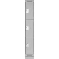Casiers Clean Line, 3 niveaux, 12" x 18" x 76", Acier, Gris, Rivet (assembl&eacute;) Distribution Jean Lapalme