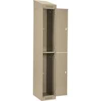 Clean Line Lockers, 2 -tier, Bank of 4, 48" x 18" x 78", Steel, Beige, Rivet (Assembled) Distribution Jean Lapalme