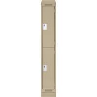 Casiers Clean Line, 2 niveaux, 12" x 18" x 82", Acier, Beige, Rivet (assembl&eacute;) Distribution Jean Lapalme