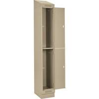 Clean Line Lockers, 2 -tier, Bank of 4, 48" x 18" x 82", Steel, Beige, Rivet (Assembled) Distribution Jean Lapalme