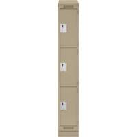 Casiers Clean Line, 3 niveaux, 12" x 18" x 82", Acier, Beige, Rivet (assembl&eacute;) Distribution Jean Lapalme