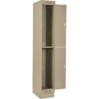 Clean Line Lockers, 2 -tier, Bank of 4, 48" x 18" x 76", Steel, Beige, Rivet (Assembled) Distribution Jean Lapalme