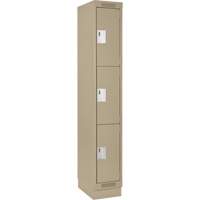 Casiers Clean Line, 3 niveaux, 12" x 18" x 76", Acier, Beige, Rivet (assembl&eacute;) Distribution Jean Lapalme