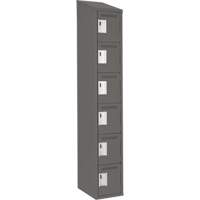 Petits casiers Clean Line, 6 niveaux, 12" x 18" x 78", Acier, Charbon, Rivet (assembl&eacute;) Distribution Jean Lapalme
