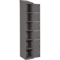 Clean Line Lockerette, 6 -tier, Bank of 4, 48" x 18" x 78", Steel, Charcoal, Rivet (Assembled) Distribution Jean Lapalme