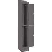 Clean Line Lockers, 2 -tier, Bank of 4, 48" x 18" x 82", Steel, Charcoal, Rivet (Assembled) Distribution Jean Lapalme