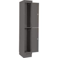 Clean Line Lockers, 2 -tier, Bank of 4, 48" x 18" x 76", Steel, Charcoal, Rivet (Assembled) Distribution Jean Lapalme