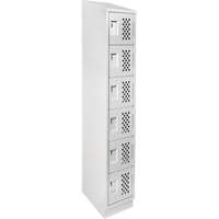 Petit casier perfor&eacute; Clean-Line, 6 niveaux, 12" x 72" x 12", Acier Distribution Jean Lapalme