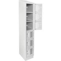 Petit casier perfor&eacute; Clean-Line, 6 niveaux, 12" x 72" x 12", Acier Distribution Jean Lapalme