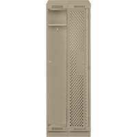 Clean Line Lockers, Bank of 2, 24" x 12" x 82", Steel, Beige, Rivet (Assembled), Perforated Distribution Jean Lapalme