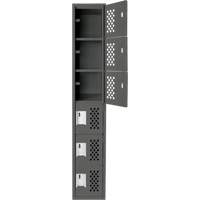 Petit casier perfor&eacute; Clean-Line, 6 niveaux, 15" x 72" x 12", Acier Distribution Jean Lapalme