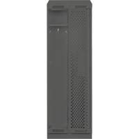 Clean Line Lockers, Bank of 2, 24" x 15" x 82", Steel, Charcoal, Rivet (Assembled), Perforated Distribution Jean Lapalme