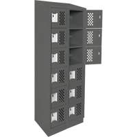 Petit casier perfor&eacute; Clean-Line, 6 niveaux, Bloc de 2, 12" x 72" x 12", Acier Distribution Jean Lapalme