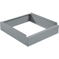 Clean Line Economy Lockers Recessed Base, 1 Banks, 4" H x 12" W x 18" D, Grey, Steel Distribution Jean Lapalme