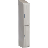 Concorde Heavy-Duty Lockers, 2 -tier, 12" x 18" x 78", Steel, Grey, Welded (Assembled) Distribution Jean Lapalme