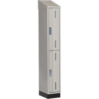 Concorde Heavy-Duty Lockers, 2 -tier, 12" x 18" x 82", Steel, Grey, Welded (Assembled) Distribution Jean Lapalme