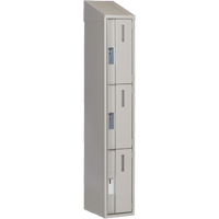 Concorde Heavy-Duty Lockers, 3 -tier, 12" x 18" x 78", Steel, Grey, Welded (Assembled) Distribution Jean Lapalme
