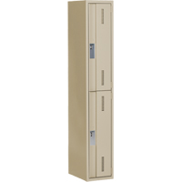 Concorde Heavy-Duty Lockers, 2 -tier, 12" x 18" x 72", Steel, Beige, Welded (Assembled) Distribution Jean Lapalme