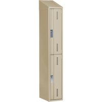 Concorde Heavy-Duty Lockers, 2 -tier, 12" x 18" x 78", Steel, Beige, Welded (Assembled) Distribution Jean Lapalme