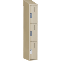 Concorde Heavy-Duty Lockers, 3 -tier, 12" x 18" x 78", Steel, Beige, Welded (Assembled) Distribution Jean Lapalme