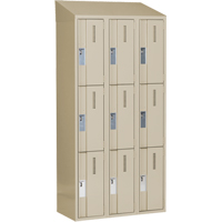 Concorde Heavy-Duty Lockers, 3 -tier, Bank of 3, 36" x 18" x 78", Steel, Beige, Welded (Assembled) Distribution Jean Lapalme