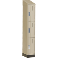 Concorde Heavy-Duty Lockers, 3 -tier, 12" x 18" x 82", Steel, Beige, Welded (Assembled) Distribution Jean Lapalme