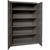 Deep Hi-Boy Storage Cabinet, Steel, 4 Shelves, 72" H x 36" W x 24" D, Charcoal Distribution Jean Lapalme