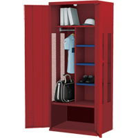 Casier de luxe pour &eacute;quipement, Acier, 36" la x 24" p x 72" h, Rouge Distribution Jean Lapalme