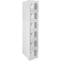 Petit casier perfor&eacute; Clean-Line, 6 niveaux, 15" x 72" x 12", Acier Distribution Jean Lapalme