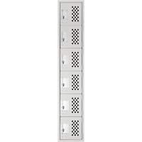 Petit casier perfor&eacute; Clean-Line, 6 niveaux, 15" x 72" x 12", Acier Distribution Jean Lapalme