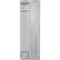 Clean Line Lockers, Bank of 2, 24" x 18" x 76", Steel, Grey, Rivet (Assembled), Perforated Distribution Jean Lapalme