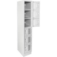 Clean-Line Perforated Lockerette, 6 -tier, 12" x 72" x 12", Steel Distribution Jean Lapalme