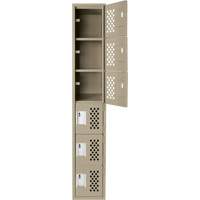 Petits casiers &eacute;conomiques assembl&eacute;s et perfor&eacute;s Clean Line, 6 niveaux, 18" x 72" x 12", Acier Distribution Jean Lapalme