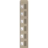 Assembled Lockerettes Clean Line Perforated Economy Lockers, 6 -tier, 18" x 72" x 12", Steel Distribution Jean Lapalme